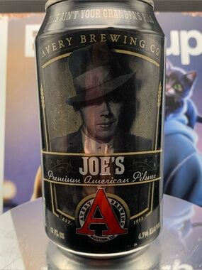 Vintage Beer Can Joe's Premium American Pilsner Tab Empty Aluminum Avery Brewing